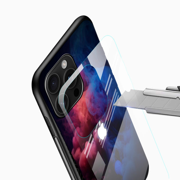 Red & Blue Smoke Glass Case - Cover Stall