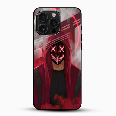 Red Mask Man Glass Mobile Cover