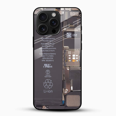 Teardown Tech Art Glass Mobile Cover -Futuristic Glass Designer Case
