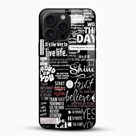Typography Mobile Glass Cover