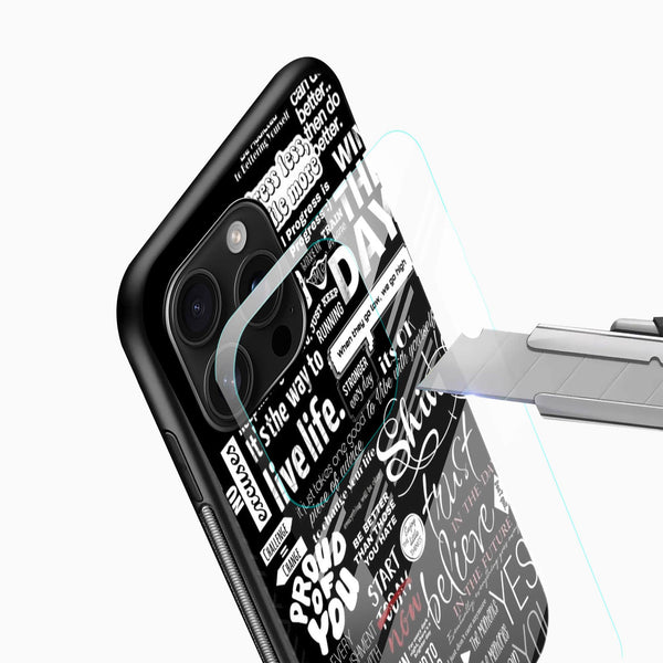 Typography Mobile Glass Cover - Cover Stall