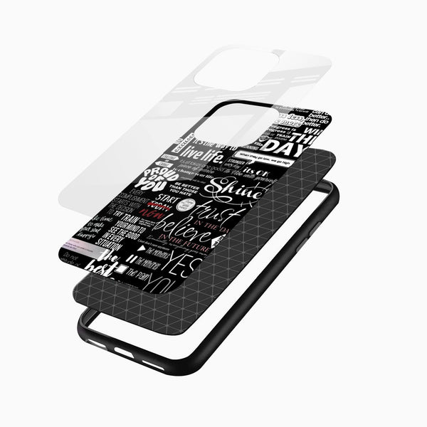 Typography Mobile Glass Cover - Cover Stall