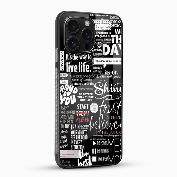 Typography Mobile Glass Cover - Cover Stall
