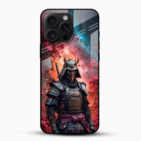 Armored Samurai Warrior Glass Mobile Case – Dark Japanese Aesthetic - Cover Stall