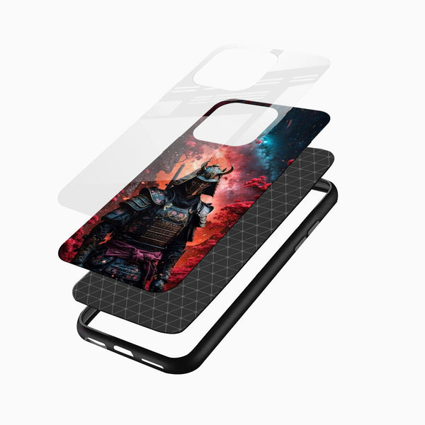 Armored Samurai Warrior Glass Mobile Case – Dark Japanese Aesthetic - Cover Stall