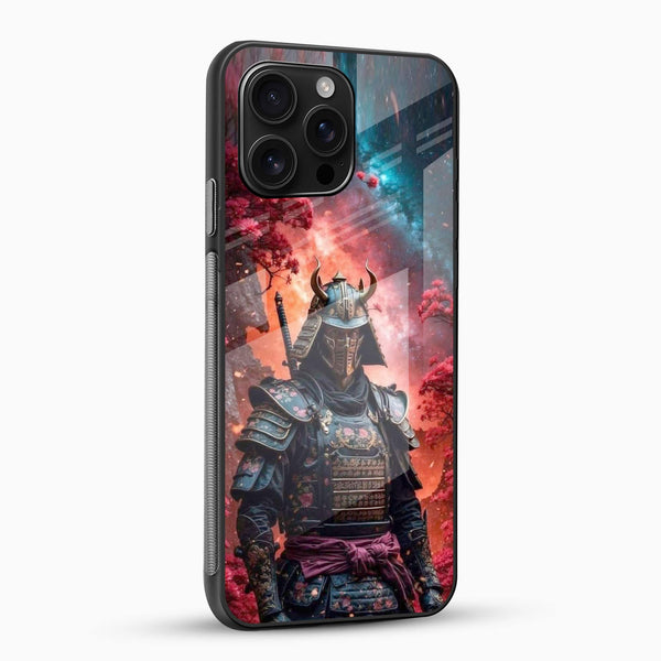 Armored Samurai Warrior Glass Mobile Case – Dark Japanese Aesthetic - Cover Stall