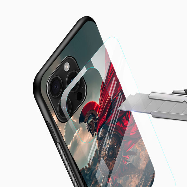 Spartan Warrior Glass Mobile Cover - Cover Stall
