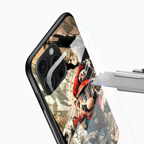 Super Mario Splash Art Glass Mobile Case – Iconic Gaming Design - Cover Stall