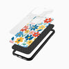 Colorful Floral Pattern Glass Mobile Case – Retro Aesthetic Design - Cover Stall