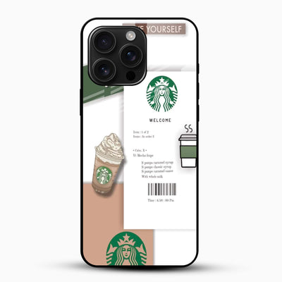 Starbucks Coffee Receipt Glass Back Cover – Café Aesthetic Design