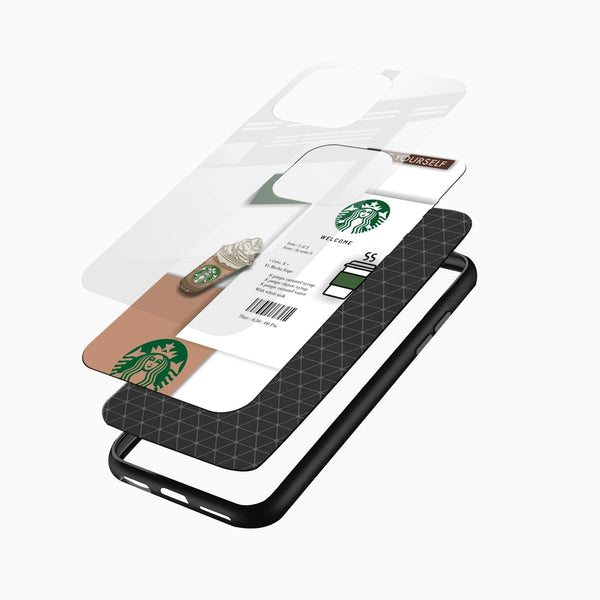 Starbucks Coffee Receipt Glass Back Cover – Café Aesthetic Design - Cover Stall