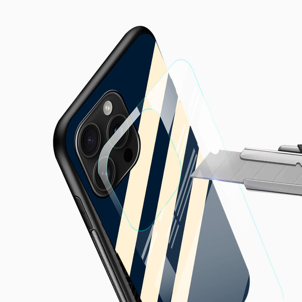 Stripe Pattern Glass Mobile Case - Cover Stall