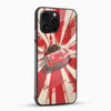 Premium sports car mobile case side angle showing glossy tempered glass finish and slim fit design
