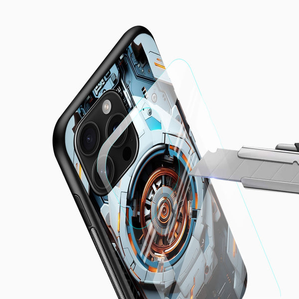 Arc Core Reactor Tech Glass Mobile Cover – Futuristic Cyber Design - Cover Stall