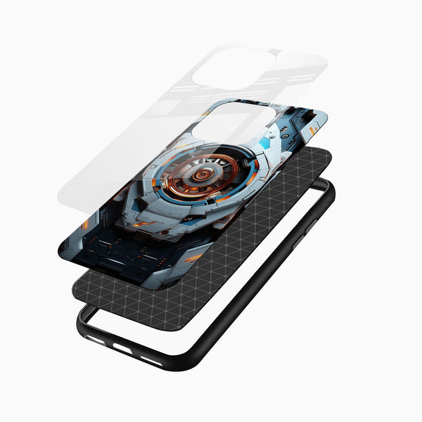 Arc Core Reactor Tech Glass Mobile Cover – Futuristic Cyber Design - Cover Stall