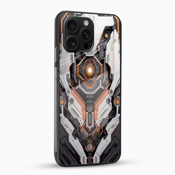 Futuristic Android Tech Glass Mobile Cover – Cyber Armor Design - Cover Stall