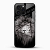 Brave Lion Geometric Glass Mobile Case – Power & Minimal Aesthetic - Cover Stall