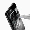 Brave Lion Geometric Glass Mobile Case – Power & Minimal Aesthetic - Cover Stall