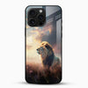 Majestic Lion Glass Mobile Case – Power & Royal Strength Design - Cover Stall