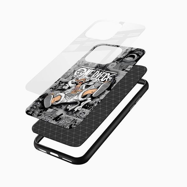 Monkey D. Luffy Gear 5 Glass Mobile Case – One Piece Anime Design - Cover Stall