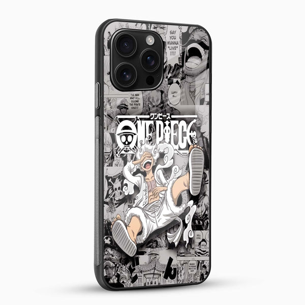 Monkey D. Luffy Gear 5 Glass Mobile Case – One Piece Anime Design - Cover Stall