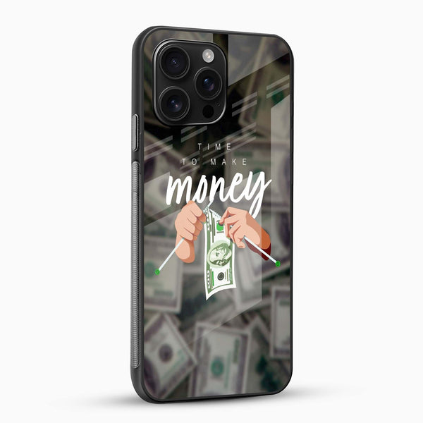 Time to Make Money Glass Phone Case - Cover Stall
