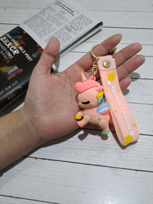 Cute Unicorn Silicone Keychain