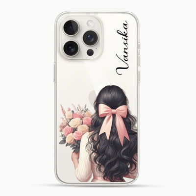 Girl with Bouquet Silicon Mobile Case