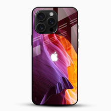 Vibrant Abstract Glass Mobile Case – Luxury Color Wave Design