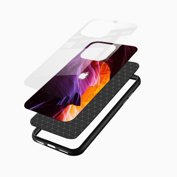 Vibrant Abstract Glass Mobile Case – Luxury Color Wave Design - Cover Stall