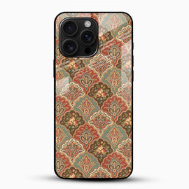 Royal Paisley Floral Glass Back Cover – Vintage Ethnic Pattern