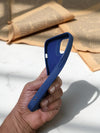 Navy Blue MagSafe Soft TPU Case with Orange Ring | Stylish iPhone Cover - Cover Stall