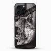 Wolf Motivation Quote Glass Back Cover – Never Quit Design - Cover Stall
