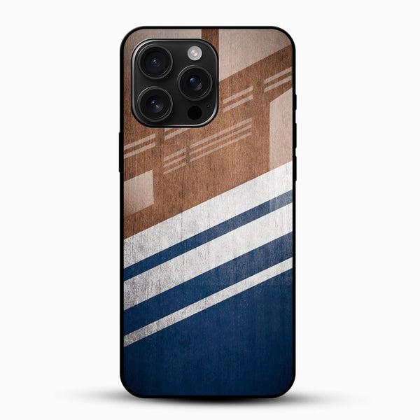 Wood Stripe Glass Mobile Cover – Minimalist Premium Design - Cover Stall