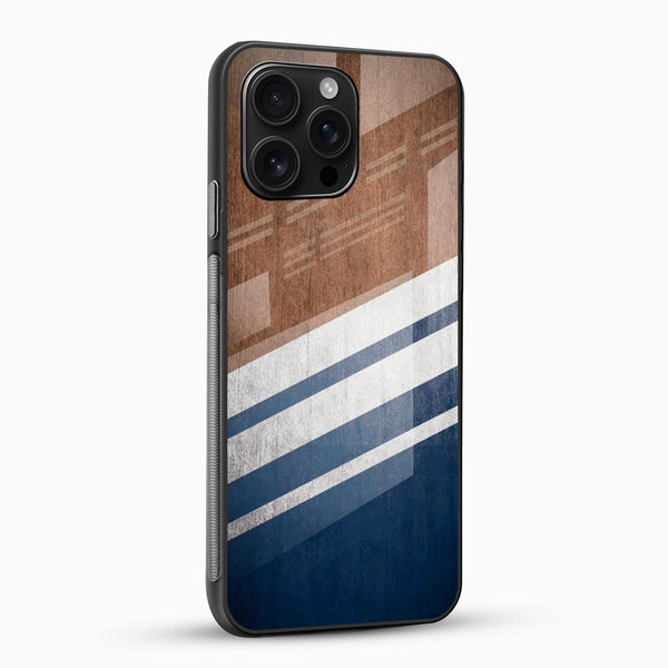 Wood Stripe Glass Mobile Cover – Minimalist Premium Design - Cover Stall
