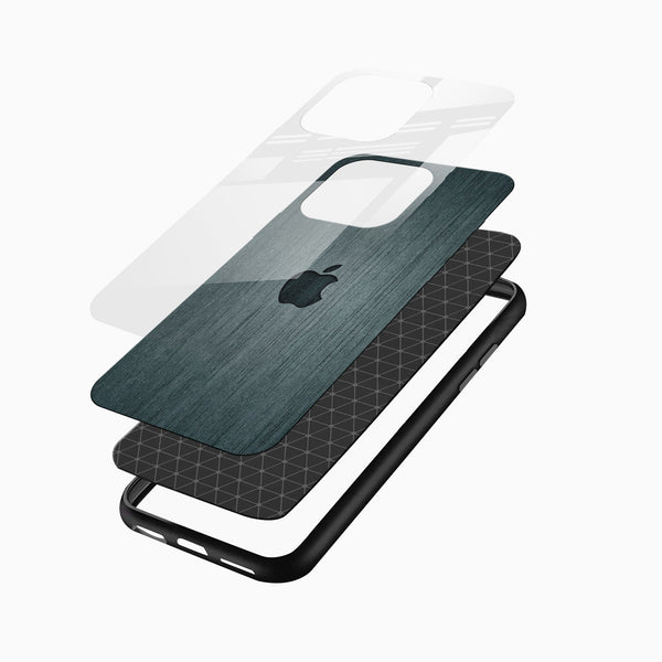 Grey Wooden Look Glass Mobile Cover – Luxury Minimalist Design - Cover Stall