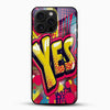 YES Graffiti Art Glass Back Cover – Bold Street Pop Design - Cover Stall