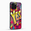 YES Graffiti Art Glass Back Cover – Bold Street Pop Design - Cover Stall