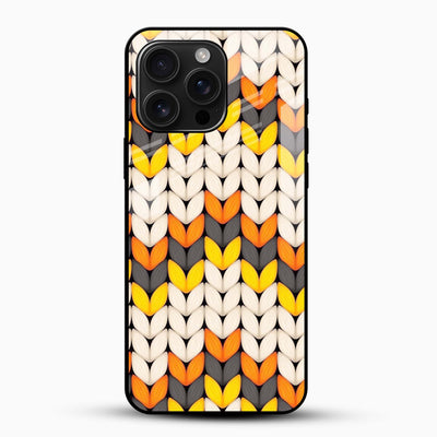 Zigzag Knit Pattern Glass Mobile Cover – Modern Chevron Design