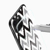 Minimal Zigzag Pattern Glass Back Cover – Neutral Chevron Design - Cover Stall