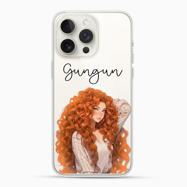 Curly Red - Haired Girl Silicon Mobile Case - Cover Stall