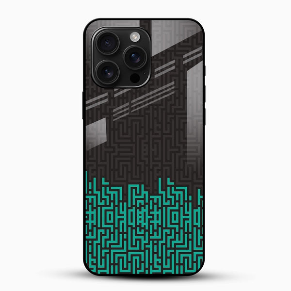 Neo Maze Printed Glass Mobile Cover – Geometric Case - Cover Stall