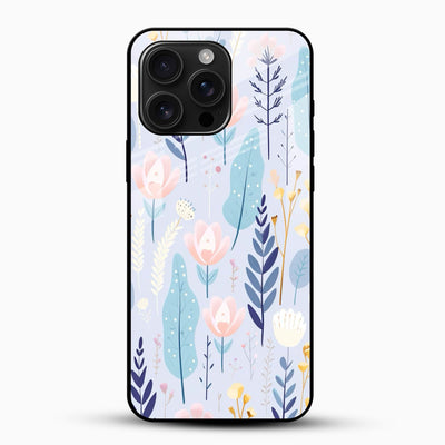 Pastel Botanical Aesthetic Glass Mobile Cover – Floral Nature