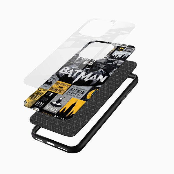 Batman Glass Mobile Cover – Premium Comic Collage Designer Case - Cover Stall