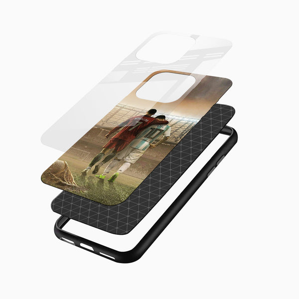 Ronaldo Messi Glass Phone Case - Cover Stall