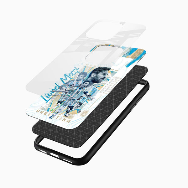 Messi Argentina Glass Mobile Cover - Cover Stall