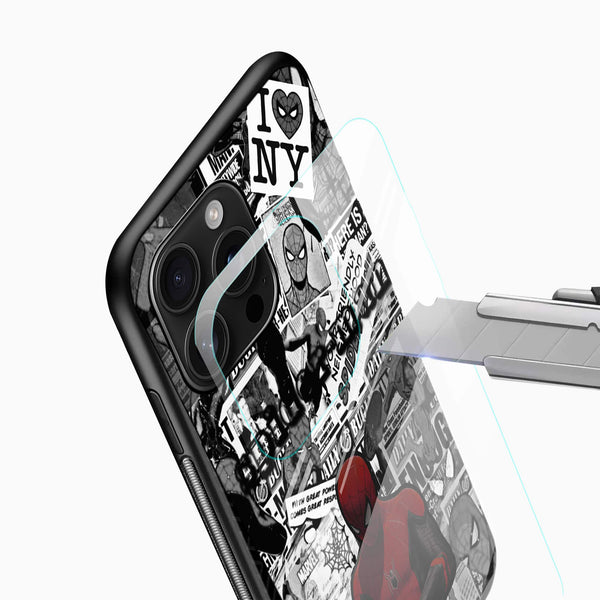 Spider - man Collage Glass Mobile Case – Superhero Design - Cover Stall