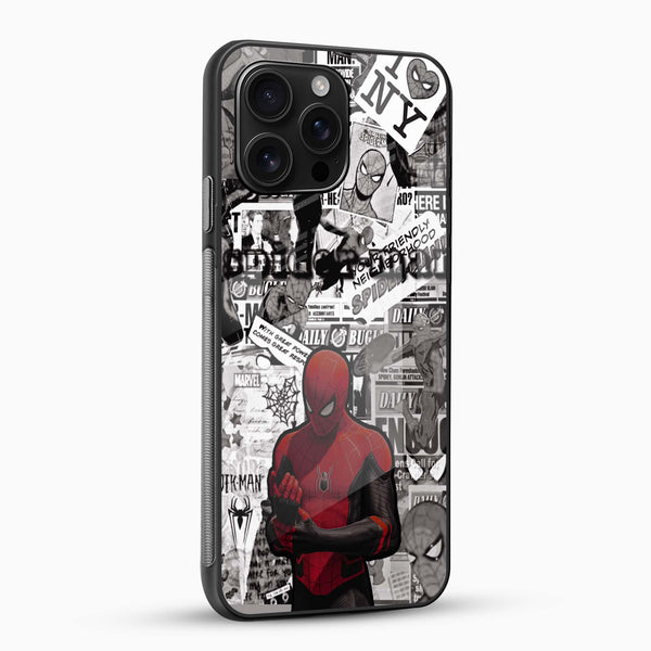 Spider - man Collage Glass Mobile Case – Superhero Design - Cover Stall