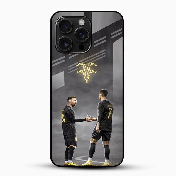Messi Ronaldo Goat Glass Phone Case - Cover Stall