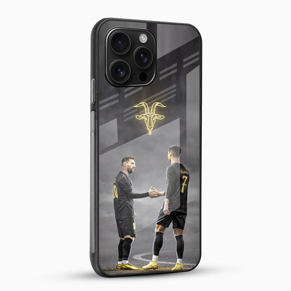 Messi Ronaldo Goat Glass Phone Case - Cover Stall